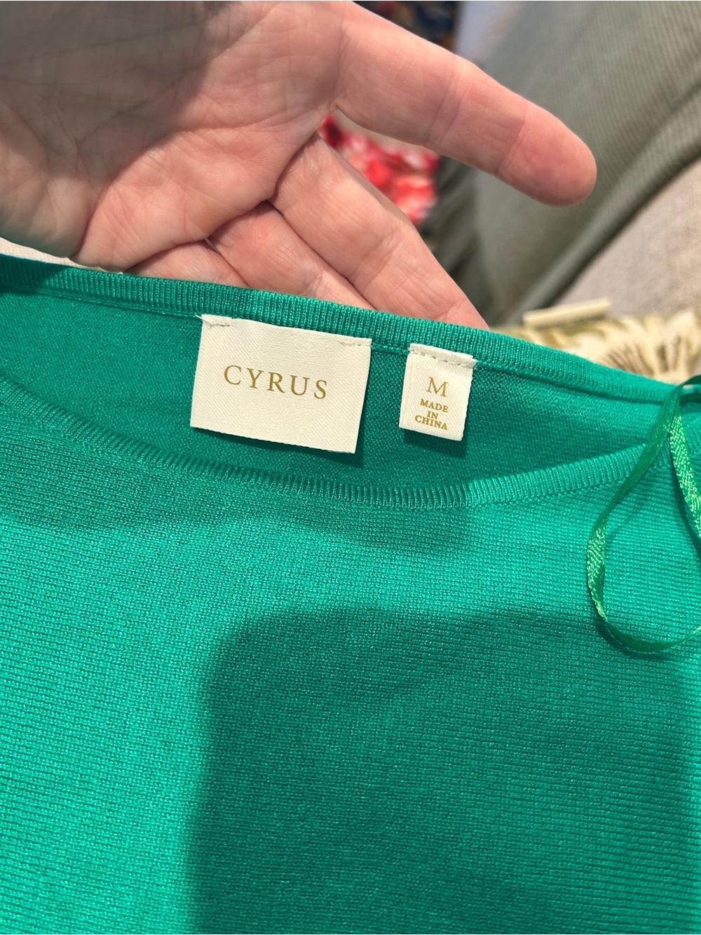 Cyrus Women's Bright Green Knit Tunic Top